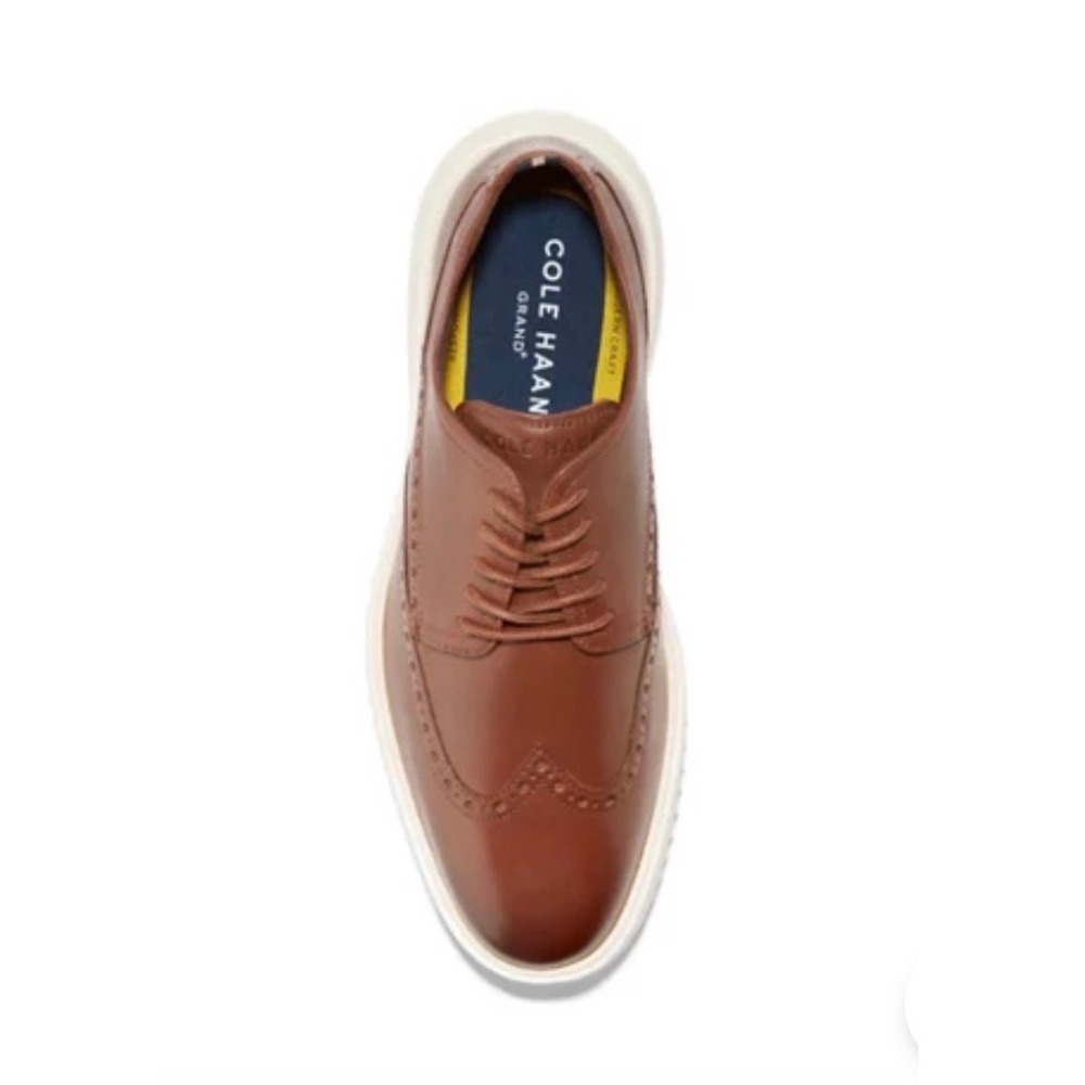 Cole Haan Grand Wingtip Oxford Mens 11.5 Brown Leather C36939 Brogue Shoe